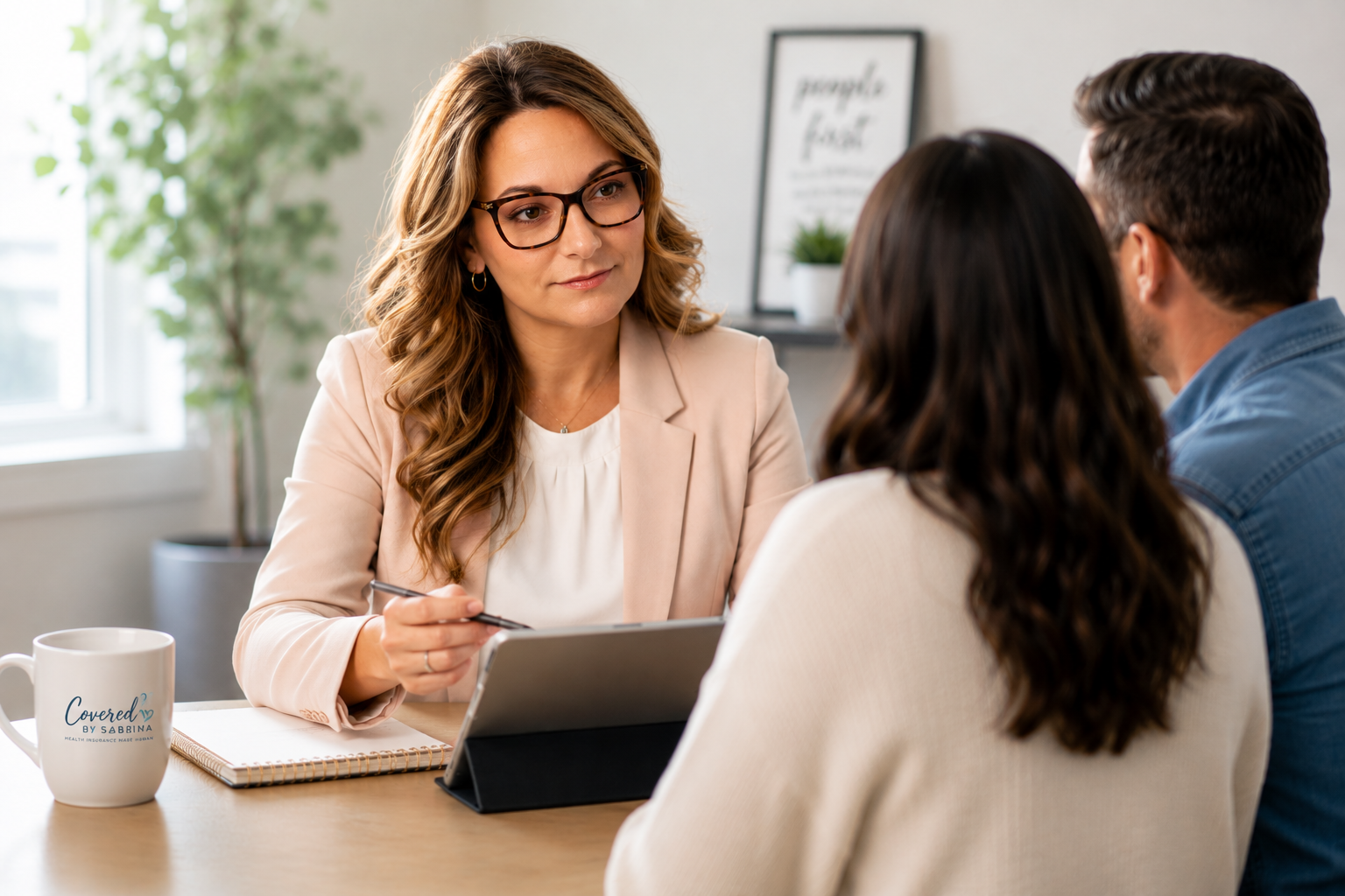 Sabrina meeting with clients
